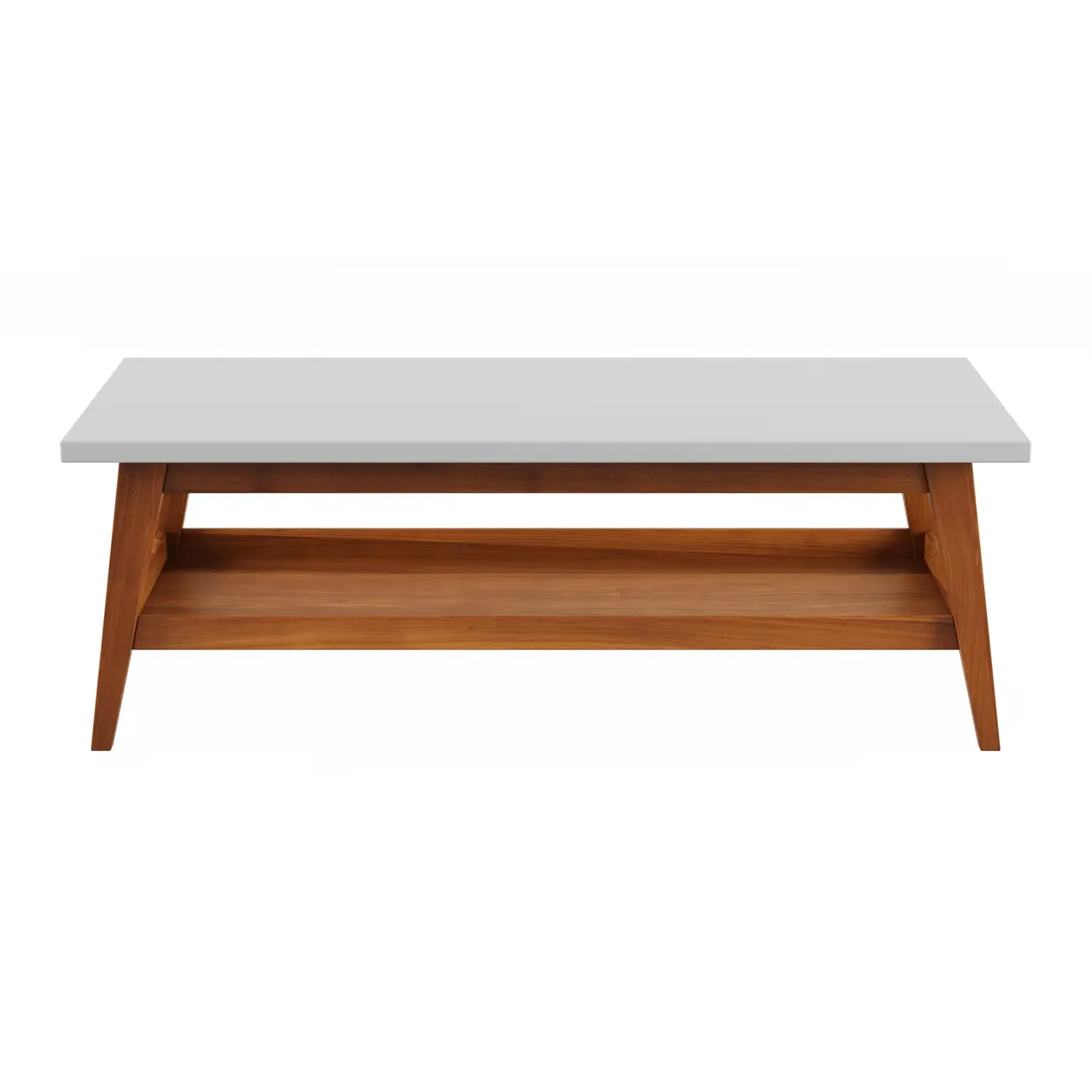 MESA DE CENTRO 1,10 M X 55 CM BARTÔ - NOZES/BRANCO - Foto 1