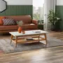 MESA DE CENTRO 1,10 M X 55 CM BARTÔ - NOZES/BRANCO - Foto 3