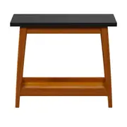 MESA LATERAL 70 CM X 36 CM BARTÔ - NOZES/PRETO - Foto 1