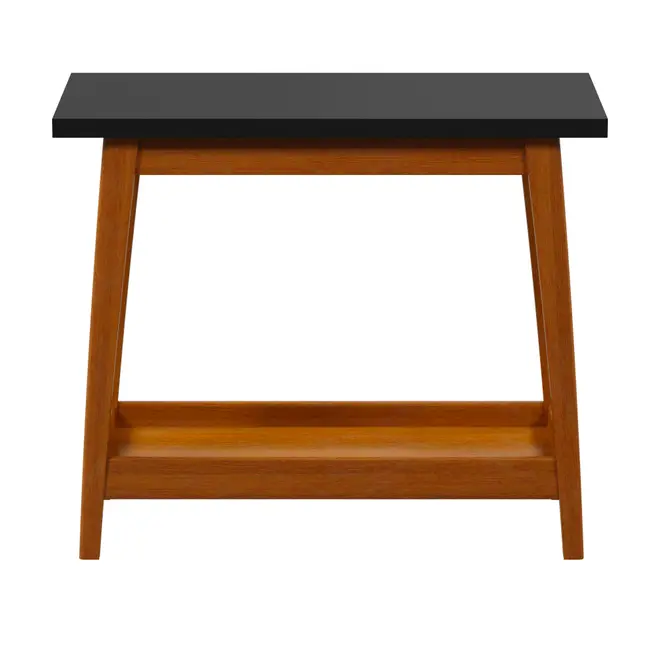 MESA LATERAL 70 CM X 36 CM BARTÔ - NOZES/PRETO - Foto 1