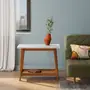 MESA LATERAL 70 CM X 36 CM BARTÔ - NOZES/BRANCO - Foto 3