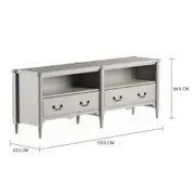 RACK 2 GAVETAS 1,72 M X 43 CM REGENCE - CINZA PROVENCE - Foto 2