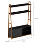 ARQUITET ESTANTE PARA TV DE ATÉ 50 POLEGADAS COM 1 PORTA DE CORRER 1,36 M X 1,95 M - NOZES/PRETO - Foto 2