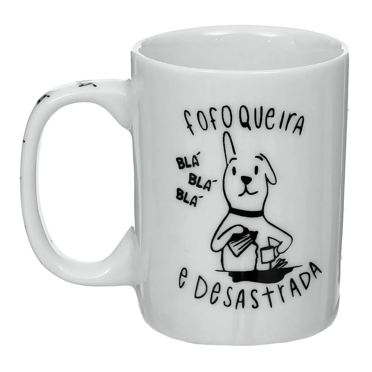 CANECA 160 ML FOFOQUEIRA - BRANCO/PRETO - Foto 3