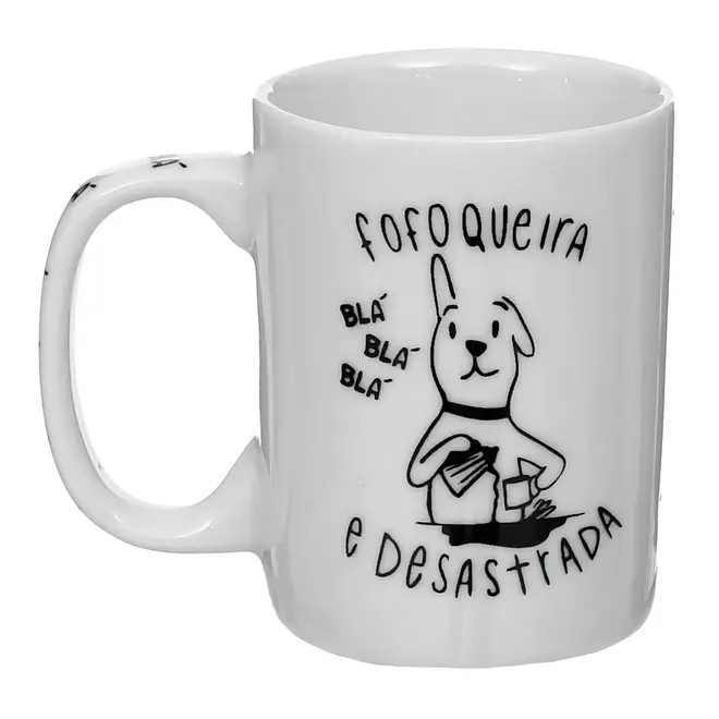 CANECA 160 ML FOFOQUEIRA - BRANCO/PRETO - Foto 3