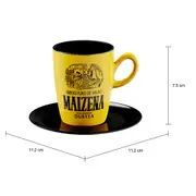 XÍCARA CAFÉ 50 ML MAIZENA - AMARELO/PRETO - Foto 2