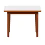 MESA DE COZINHA ELÁSTICA 1,08 M/54 CM X 85 CM PETI - NOZES/BRANCO - Foto 1