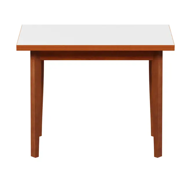 MESA DE COZINHA ELÁSTICA 1,08 M/54 CM X 85 CM PETI - NOZES/BRANCO - Foto 1