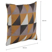 CAPA PARA ALMOFADA 45 CM X 45 CM TRIANGLE - QUARTZO ROSA/COBRE - Foto 4