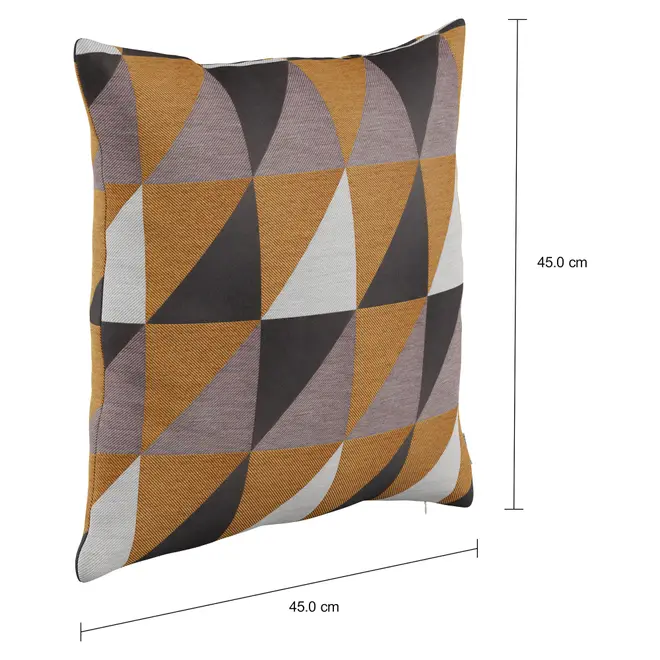 CAPA PARA ALMOFADA 45 CM X 45 CM TRIANGLE - QUARTZO ROSA/COBRE - Foto 4