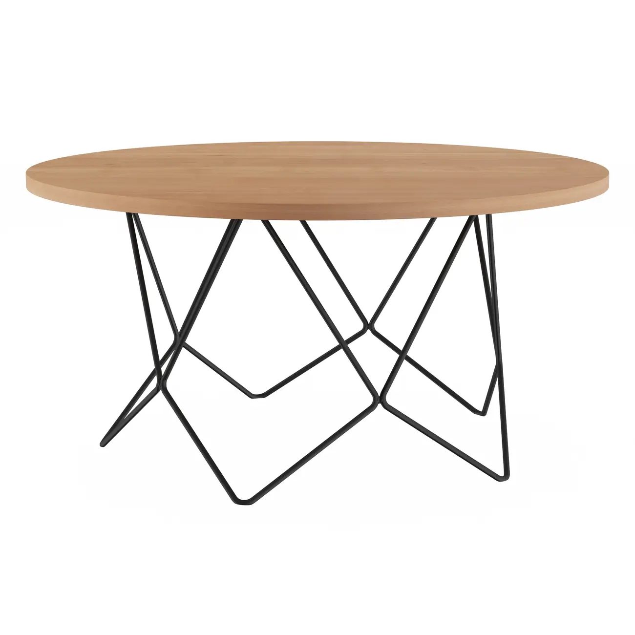 MESA DE CENTRO REDONDA 80 CM BEZEL - PRETO/TAUARI - Foto 1