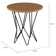 MESA LATERAL REDONDA 50 CM BEZEL - PRETO/TAUARI - Foto 2