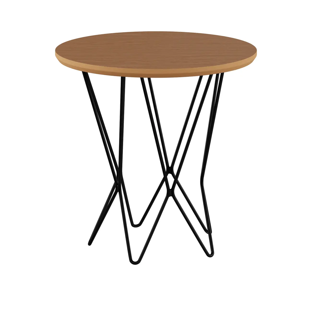 MESA LATERAL REDONDA 50 CM BEZEL - PRETO/TAUARI - Foto 1