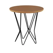 MESA LATERAL REDONDA 50 CM BEZEL - PRETO/TAUARI - Foto 1