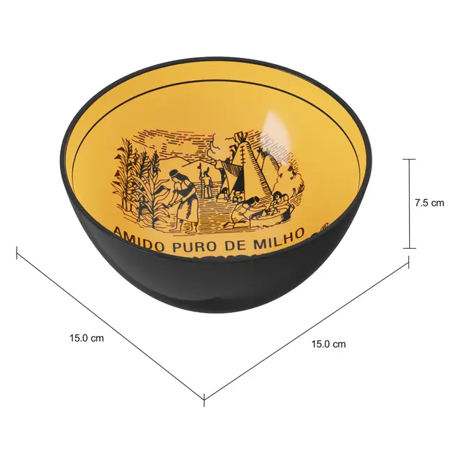 TIGELA 15 CM MAIZENA - AMARELO/PRETO - Foto 2