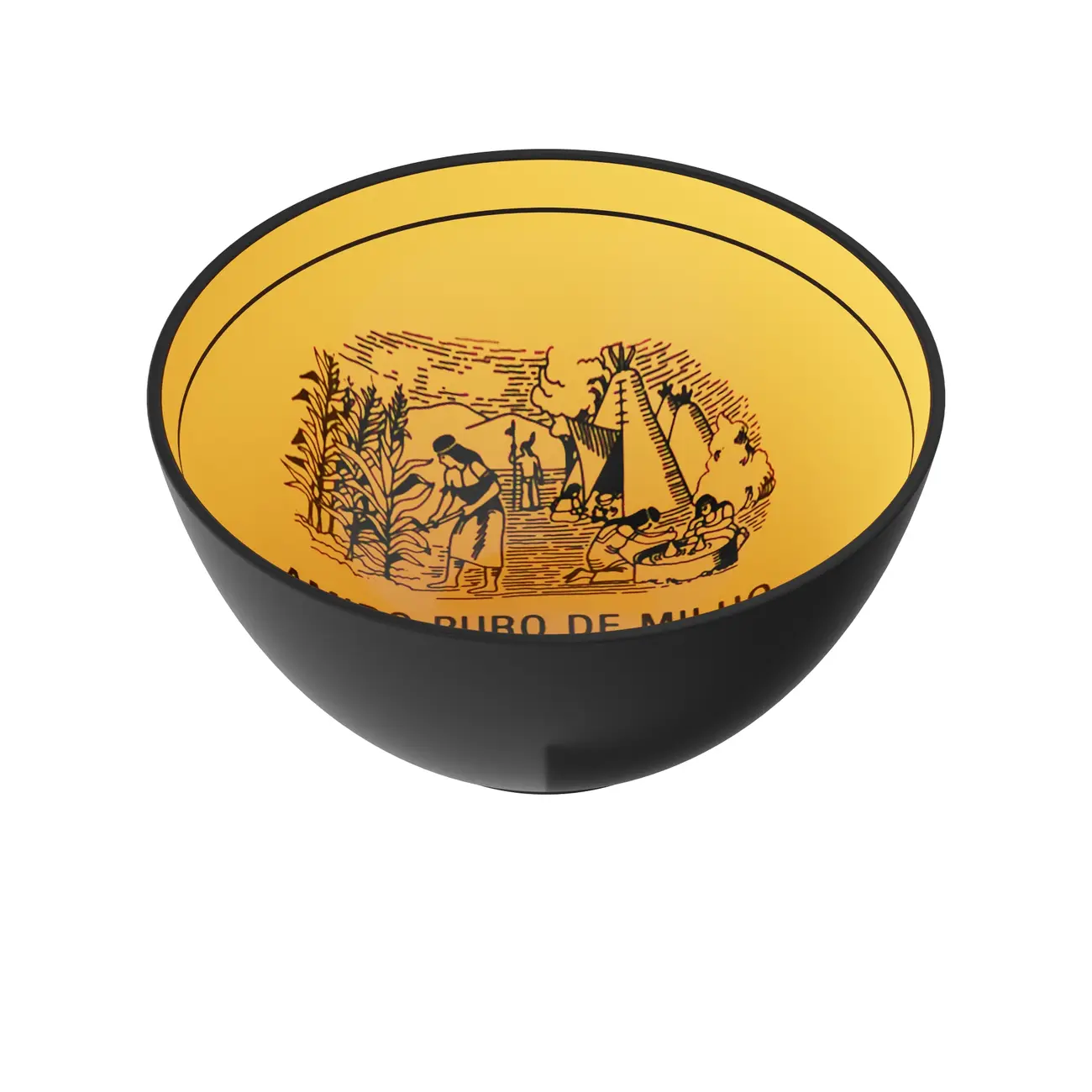 TIGELA 15 CM MAIZENA - AMARELO/PRETO - Foto 1