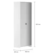 SAPATEIRA/ARMÁRIO PAREDE 2 PORTAS V-ESCONDE - BRANCO/PRATA - Foto 3
