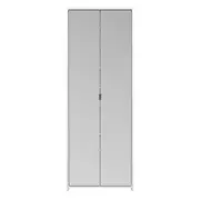 SAPATEIRA/ARMÁRIO PAREDE 2 PORTAS V-ESCONDE - BRANCO/PRATA - Foto 1