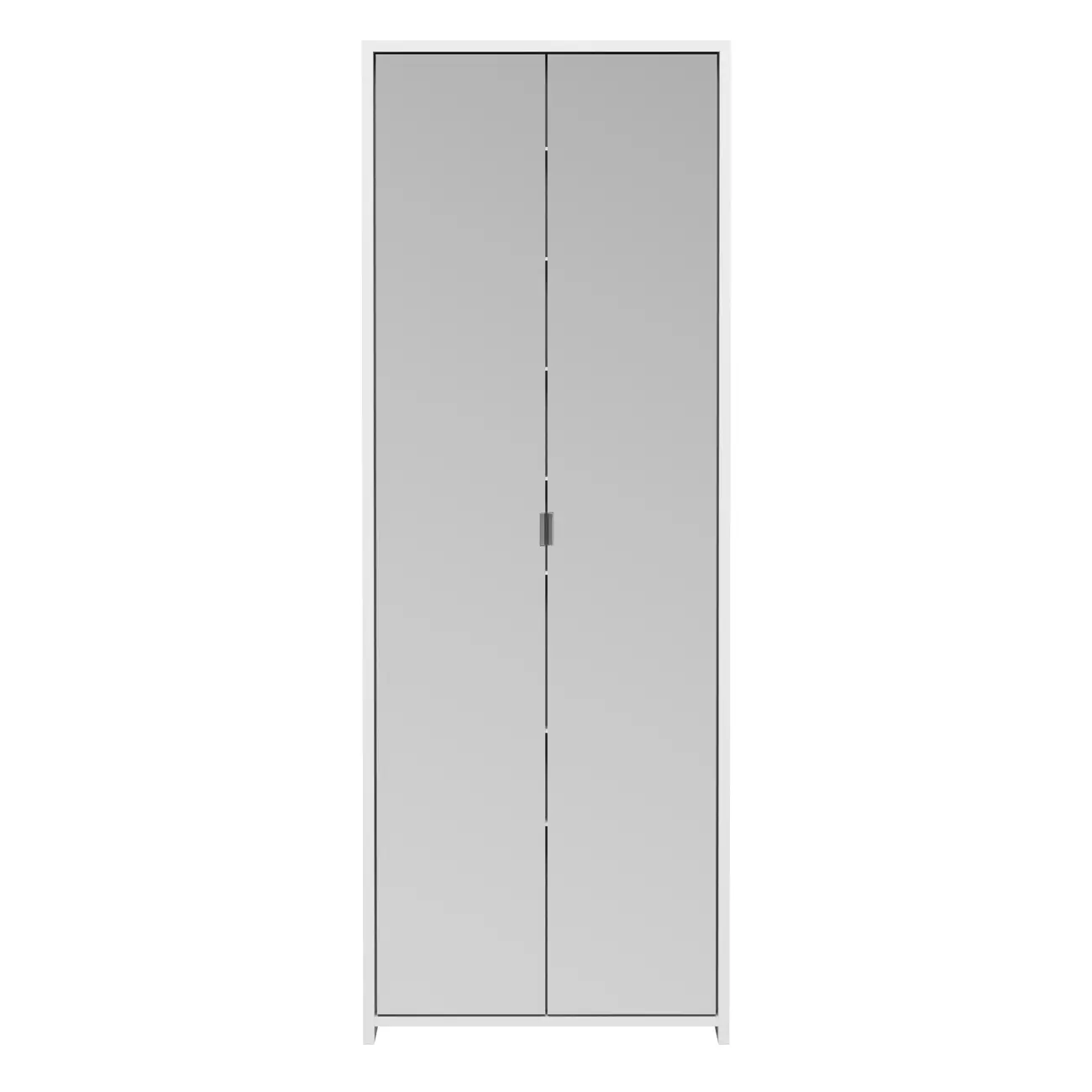 SAPATEIRA/ARMÁRIO PAREDE 2 PORTAS V-ESCONDE - BRANCO/PRATA - Foto 1