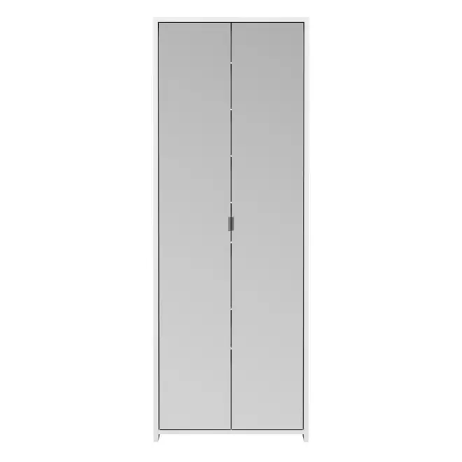 SAPATEIRA/ARMÁRIO PAREDE 2 PORTAS V-ESCONDE - BRANCO/PRATA - Foto 1