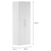 GUARDA-ROUPA 2 PORTAS 5 PRATELEIRAS 45 MAXIMUS - BRANCO - Foto 2