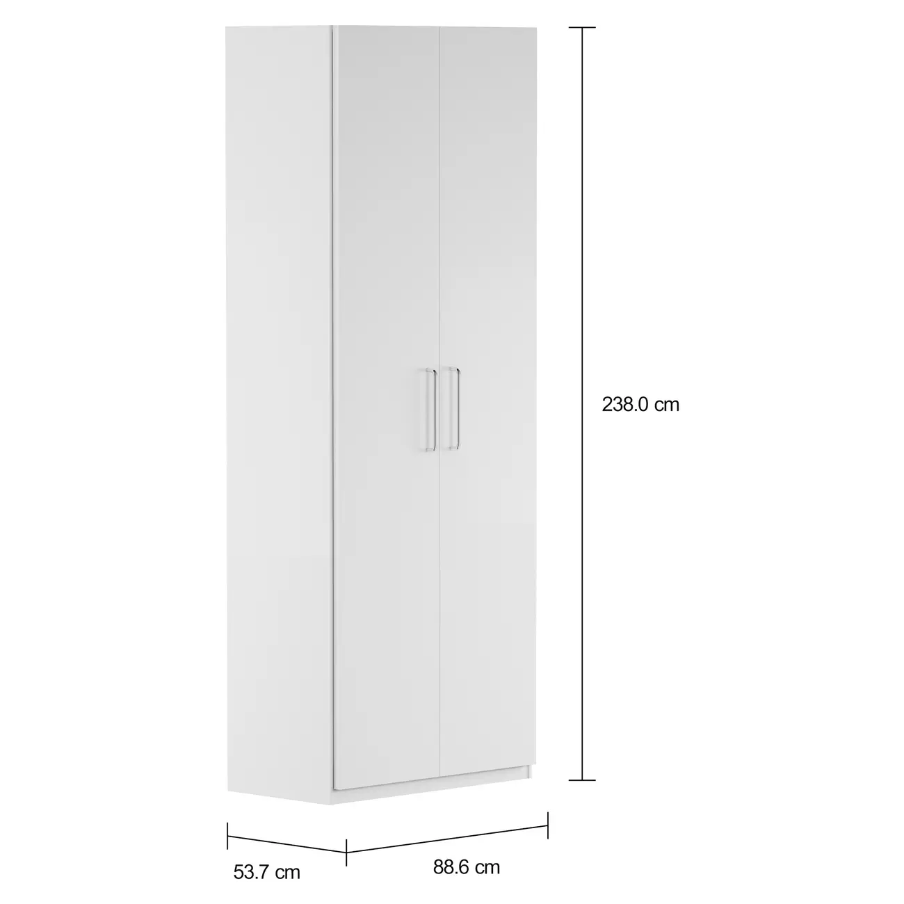 GUARDA-ROUPA 2 PORTAS 45 MAXIMUS - BRANCO - Foto 2