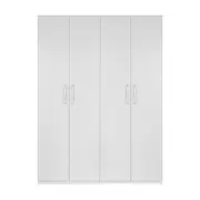 GUARDA-ROUPA 4 PORTAS 3 GAVETAS 45 MAXIMUS - BRANCO - Foto 1
