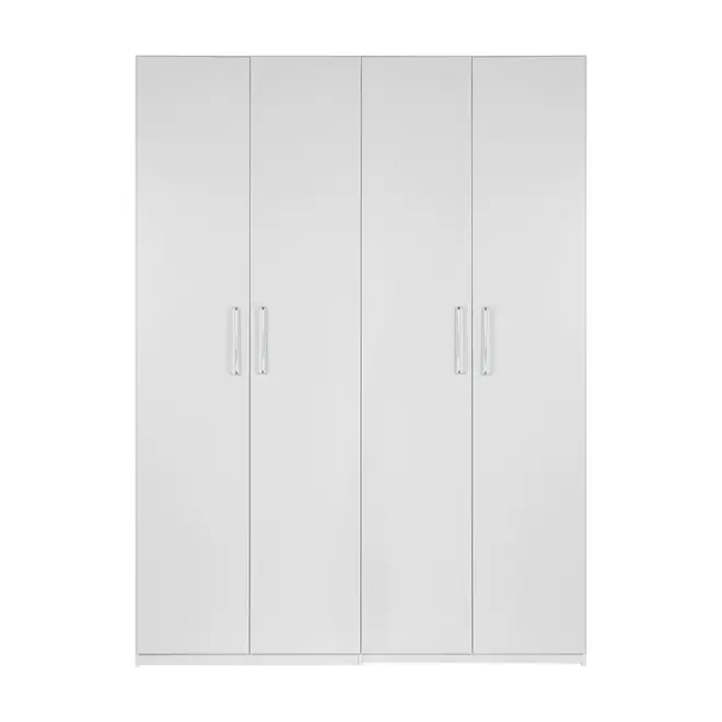 GUARDA-ROUPA 4 PORTAS 3 GAVETAS 45 MAXIMUS - BRANCO - Foto 1