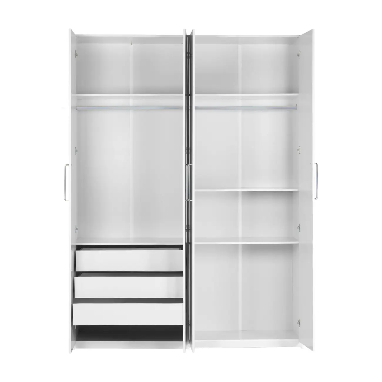 GUARDA-ROUPA 4 PORTAS 3 GAVETAS 45 MAXIMUS - BRANCO - Foto 3