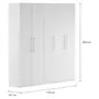 GUARDA-ROUPA DE CASAL 5 PORTAS 3 GAVETAS 35 MAXIMUS - BRANCO - Foto 7