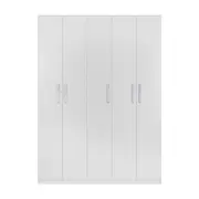 GUARDA-ROUPA DE CASAL 5 PORTAS 3 GAVETAS 35 MAXIMUS - BRANCO - Foto 1
