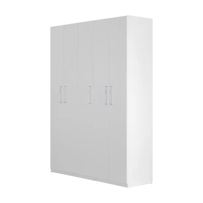 GUARDA-ROUPA DE CASAL 5 PORTAS 3 GAVETAS 35 MAXIMUS - BRANCO - Foto 2