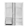 GUARDA-ROUPA DE CASAL 5 PORTAS 3 GAVETAS 35 MAXIMUS - BRANCO - Foto 3