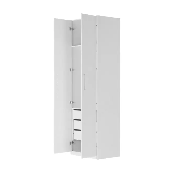GUARDA-ROUPA 2 PORTAS 3 GAVETAS 35 MAXIMUS - BRANCO - Foto 4
