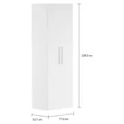 GUARDA-ROUPA 2 PORTAS 5 PRATELEIRAS 35 MAXIMUS - BRANCO - Foto 7