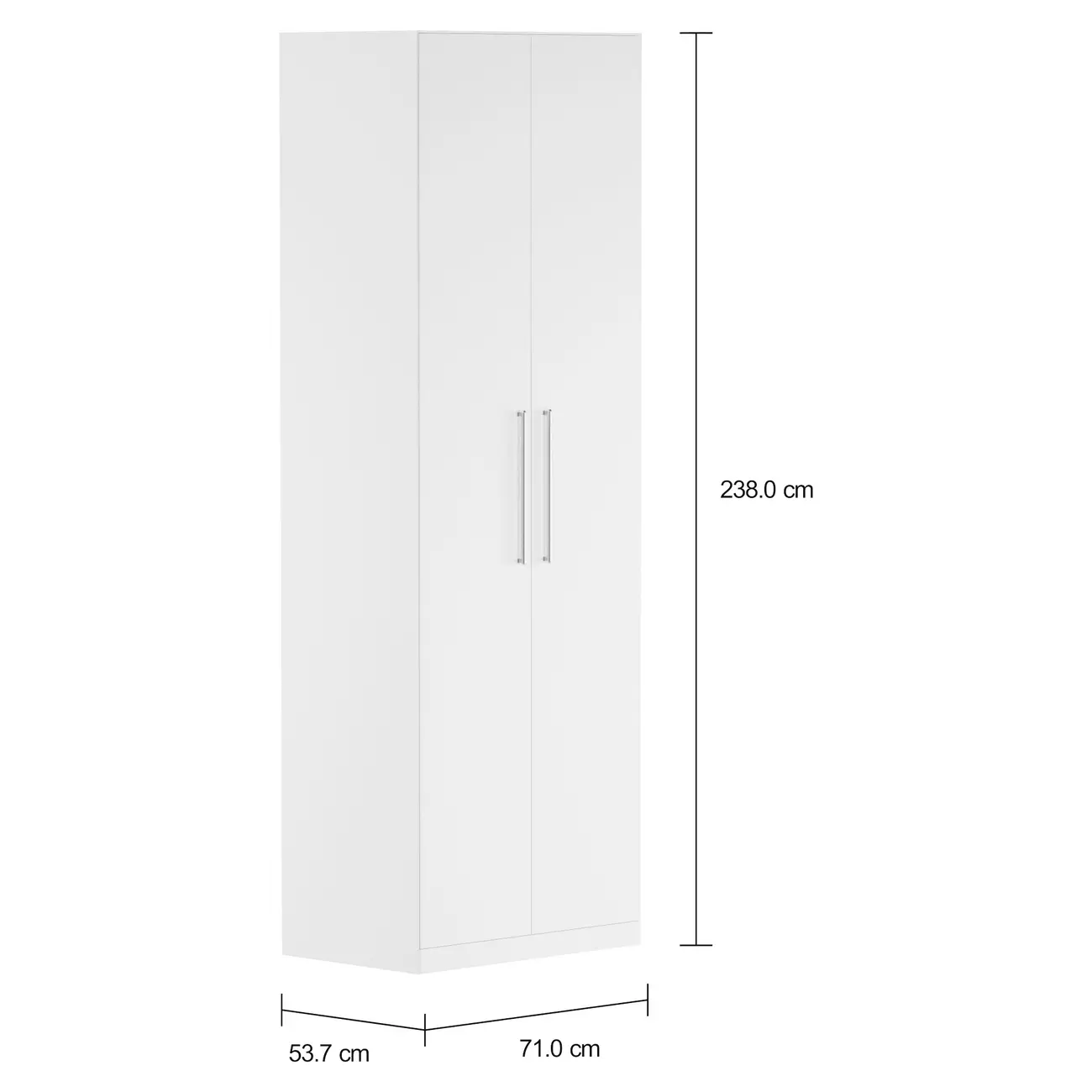 GUARDA-ROUPA 2 PORTAS 5 PRATELEIRAS 35 MAXIMUS - BRANCO - Foto 7