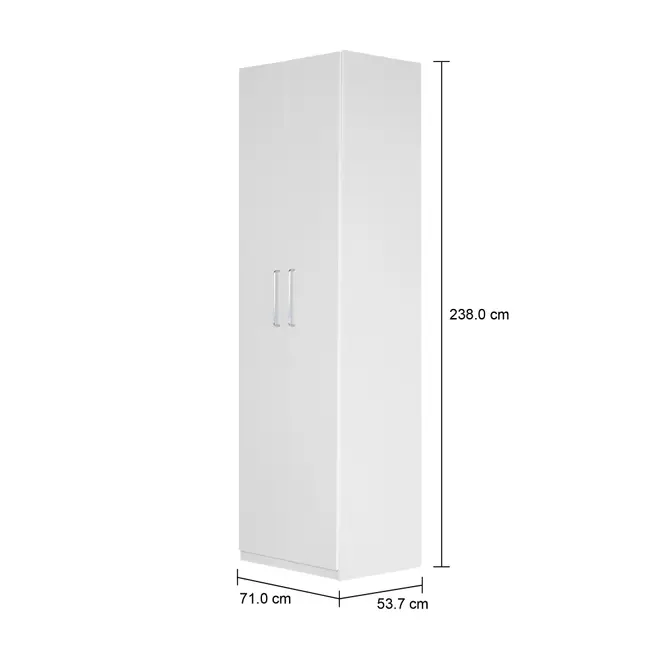 GUARDA-ROUPA 2 PORTAS 5 PRATELEIRAS 35 MAXIMUS - BRANCO - Foto 6