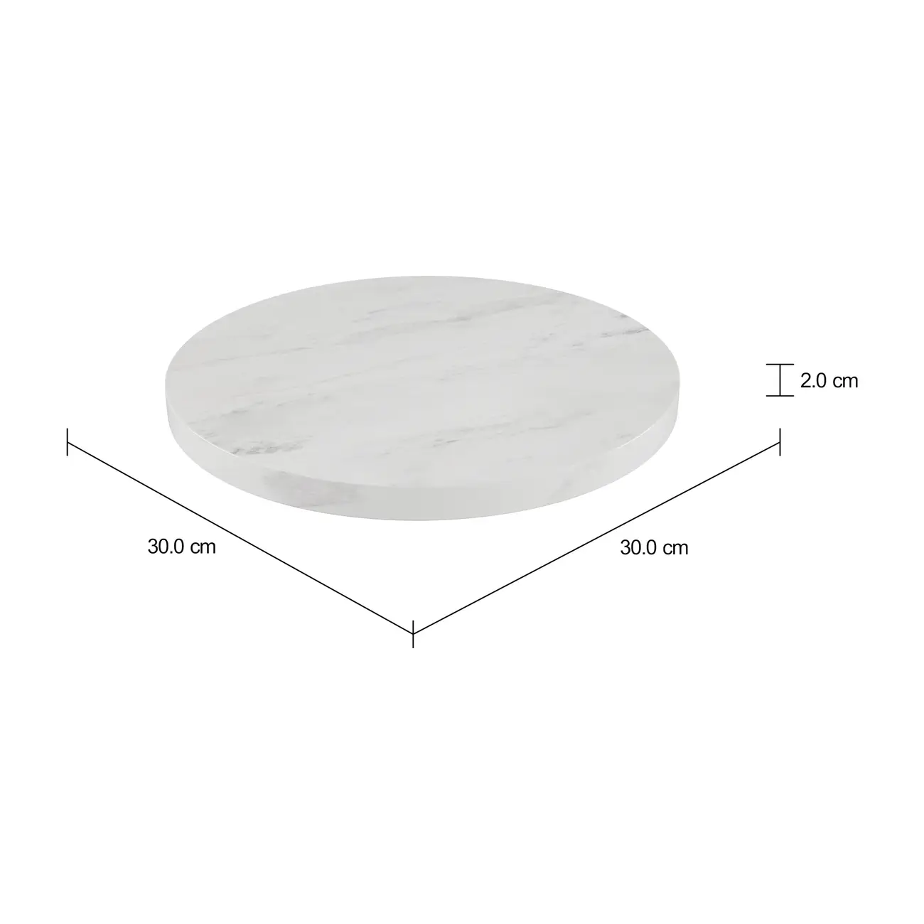 TAMPO DE MESA LATERAL PEDRA REDONDO 30 CM STON - BRANCO ESPÍRITO SANTO - Foto 4