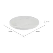 TAMPO DE MESA LATERAL PEDRA REDONDO 30 CM STON - BRANCO ESPÍRITO SANTO - Foto 4