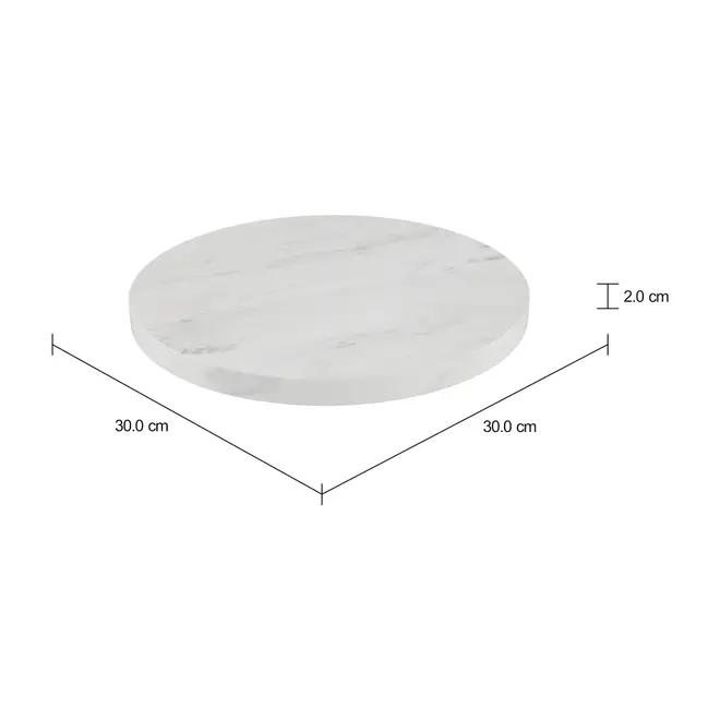 TAMPO DE MESA LATERAL PEDRA REDONDO 30 CM STON - BRANCO ESPÍRITO SANTO - Foto 4