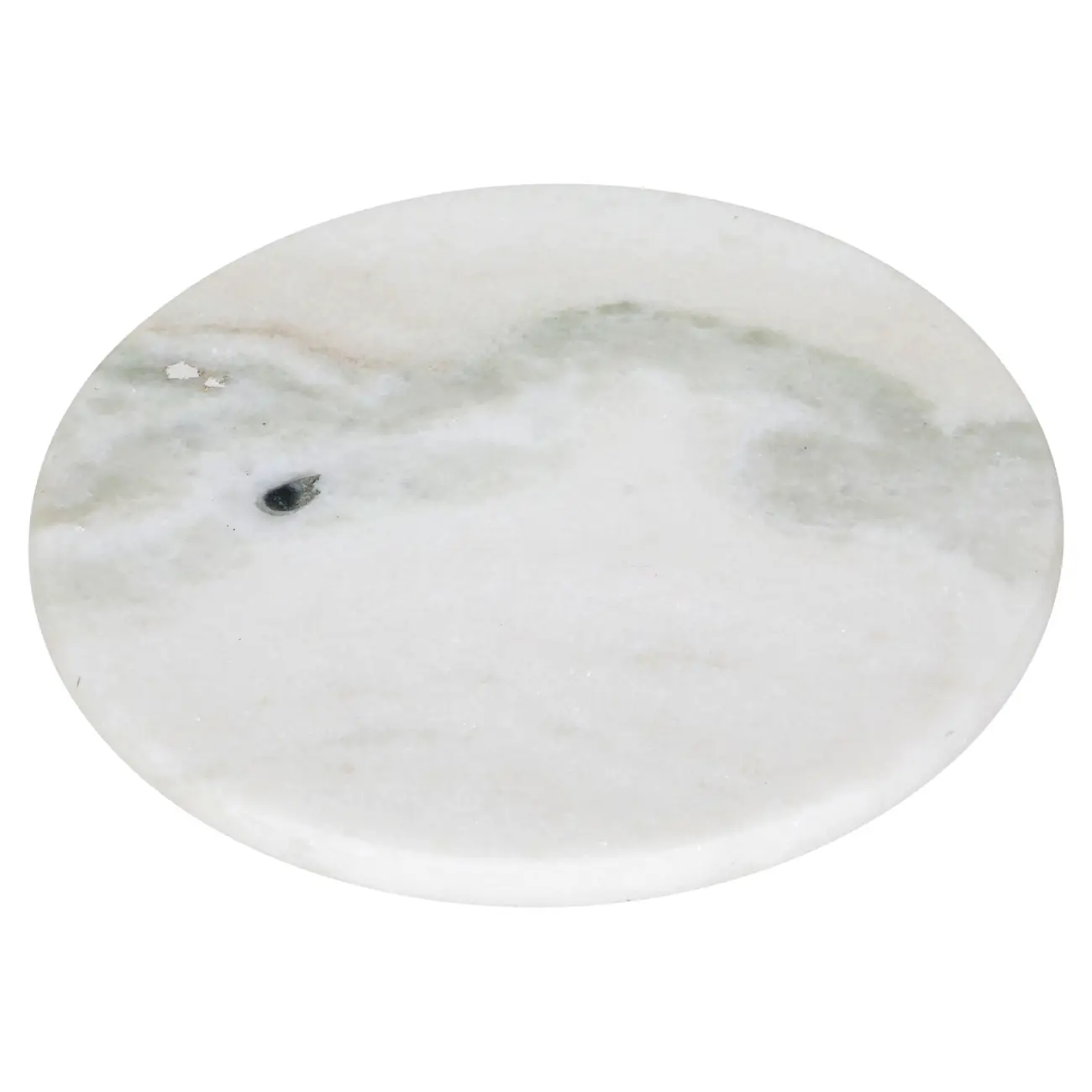 TAMPO DE MESA LATERAL PEDRA REDONDO 30 CM STON - BRANCO ESPÍRITO SANTO - Foto 1