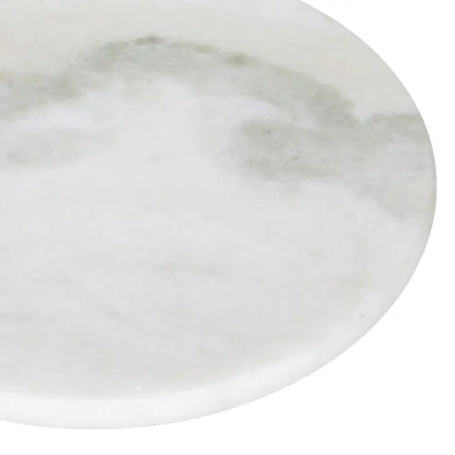TAMPO DE MESA LATERAL PEDRA REDONDO 30 CM STON - BRANCO ESPÍRITO SANTO - Foto 2