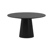 MESA REDONDA 1,35 M MAK - PRETO/PRETO BRILHANTE - Foto 1
