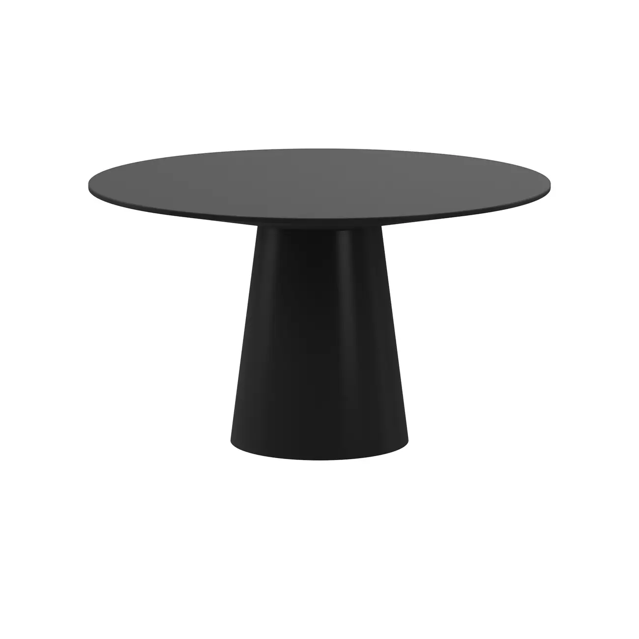 MESA REDONDA 1,35 M MAK - PRETO/PRETO BRILHANTE - Foto 1
