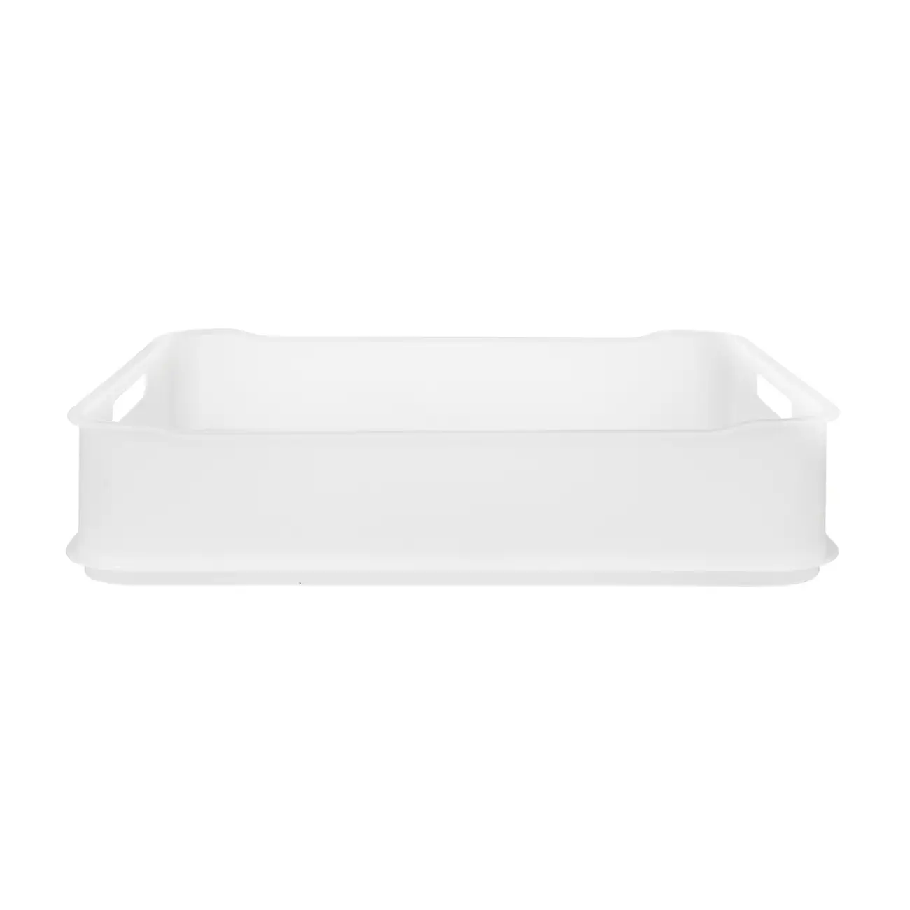 CESTO 38 CM X 31 CM X 8 CM GREAT - BRANCO TRANSLUCIDO - Foto 1