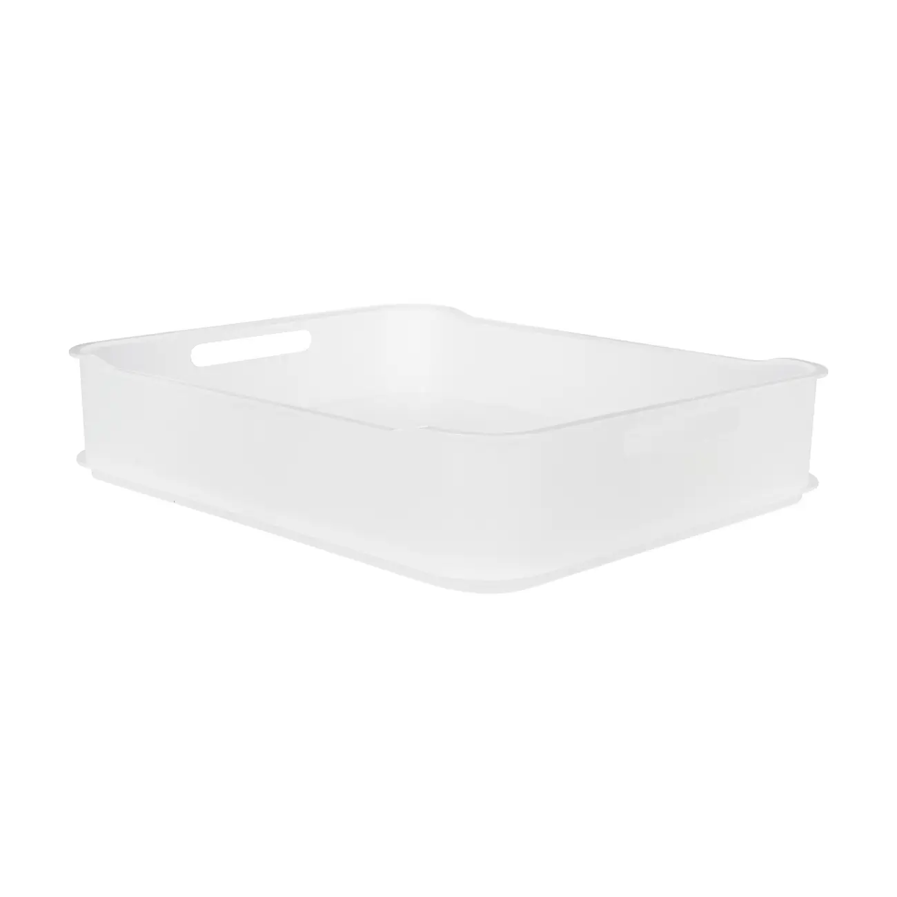 CESTO 38 CM X 31 CM X 8 CM GREAT - BRANCO TRANSLUCIDO - Foto 2