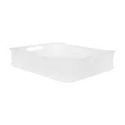 CESTO 38 CM X 31 CM X 8 CM GREAT - BRANCO TRANSLUCIDO - Foto 2