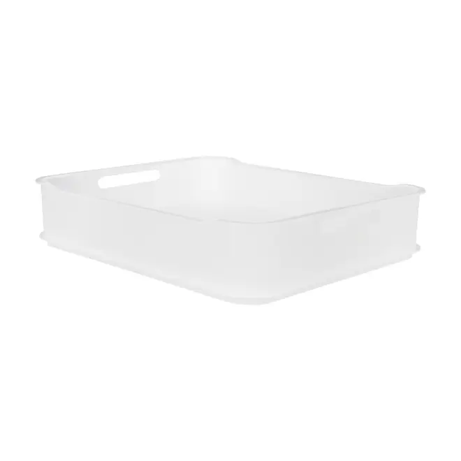 CESTO 38 CM X 31 CM X 8 CM GREAT - BRANCO TRANSLUCIDO - Foto 2
