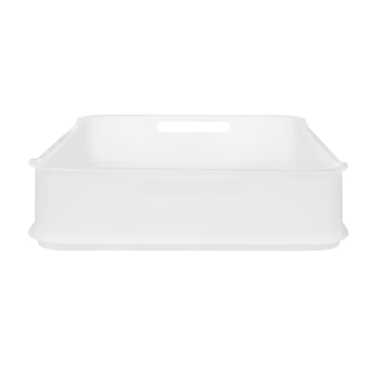 CESTO 38 CM X 31 CM X 8 CM GREAT - BRANCO TRANSLUCIDO - Foto 3