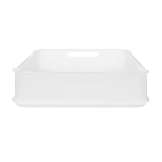 CESTO 38 CM X 31 CM X 8 CM GREAT - BRANCO TRANSLUCIDO - Foto 3